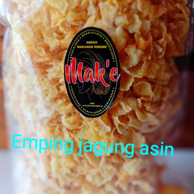 

Snack Emping jagung ori dan pedes Mak'e