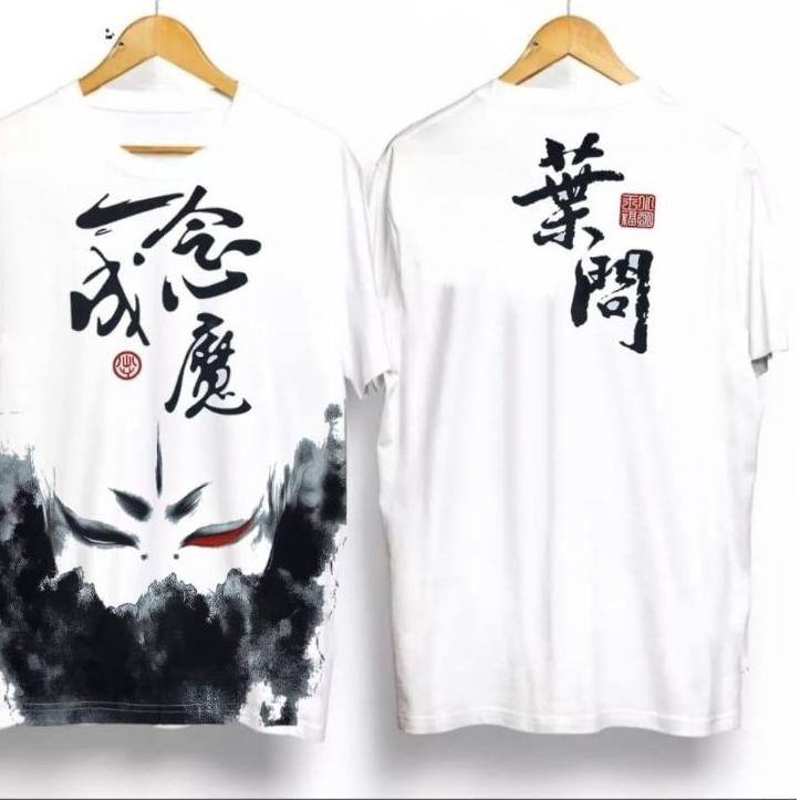 Baju kaos pria/baju kaos distro/baju kaos samurai/kaos japan/topeng ipman