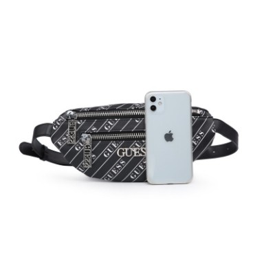 SALE READY!! TAS GU3SS U.S.A WAISTBAG MOTIF DOUBLE ZIPPER #62661