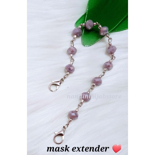 Konektor Masker Mutiara Konektor Masker Hijab Mask Extender Pengait Masker Ungu