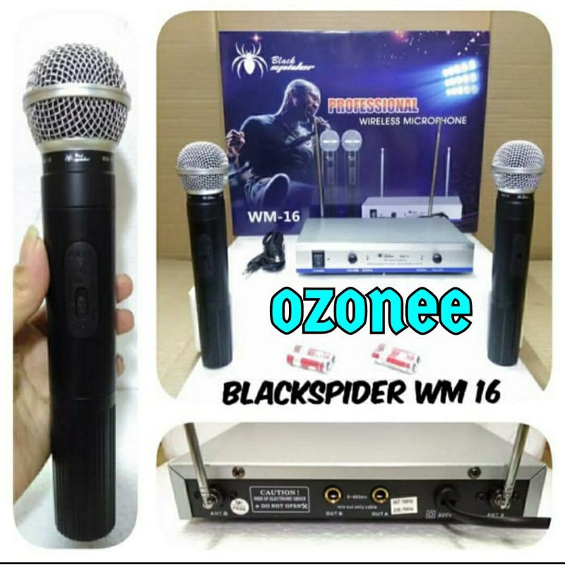 MIC WIRELESS BLACK SPIDER WM 16 MICROPHONE BLACK SPIDER WM 16