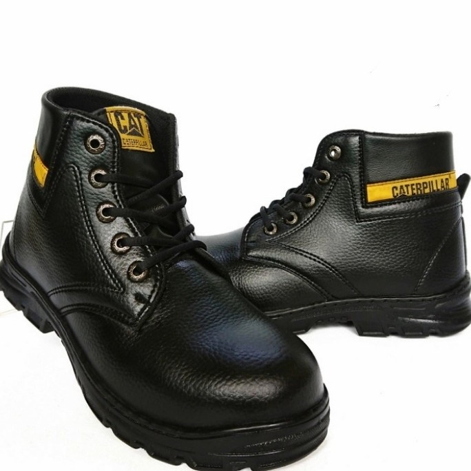 Sepatu Safety Boots Ujung Besi Fashion Pria Boots Kerja Lapangan Proyek Pabrik Kulit Premium Sefty Shoes
