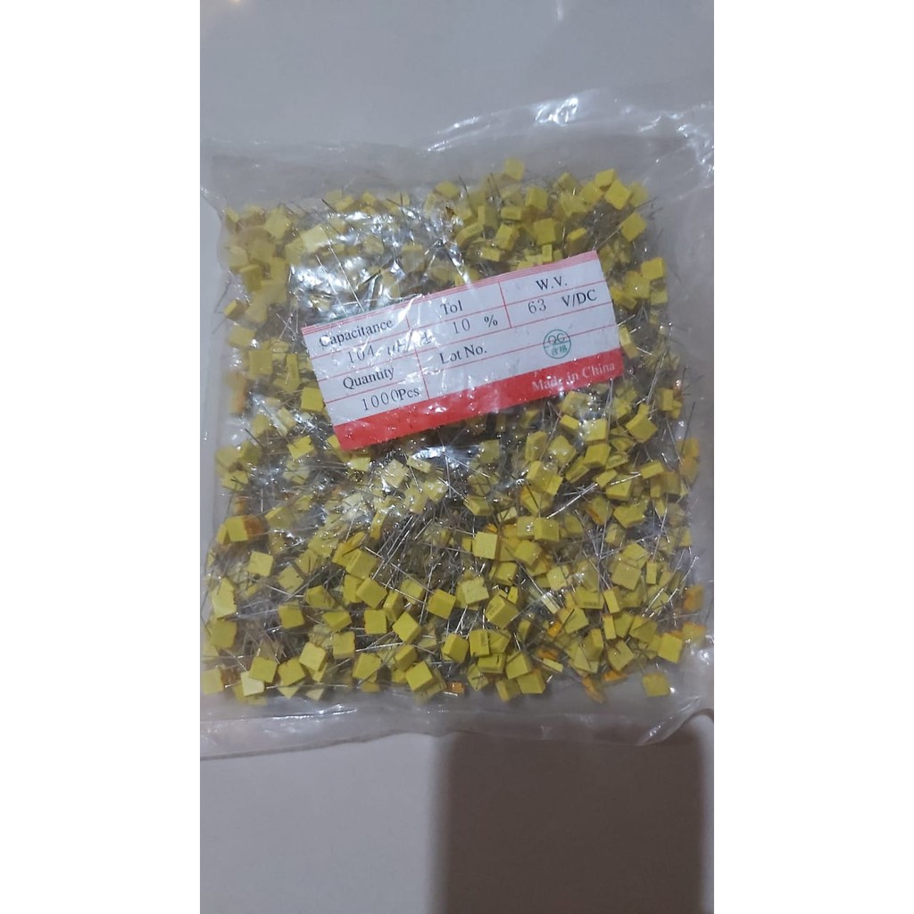 100Pcs Kapasitor MKM 104 63v