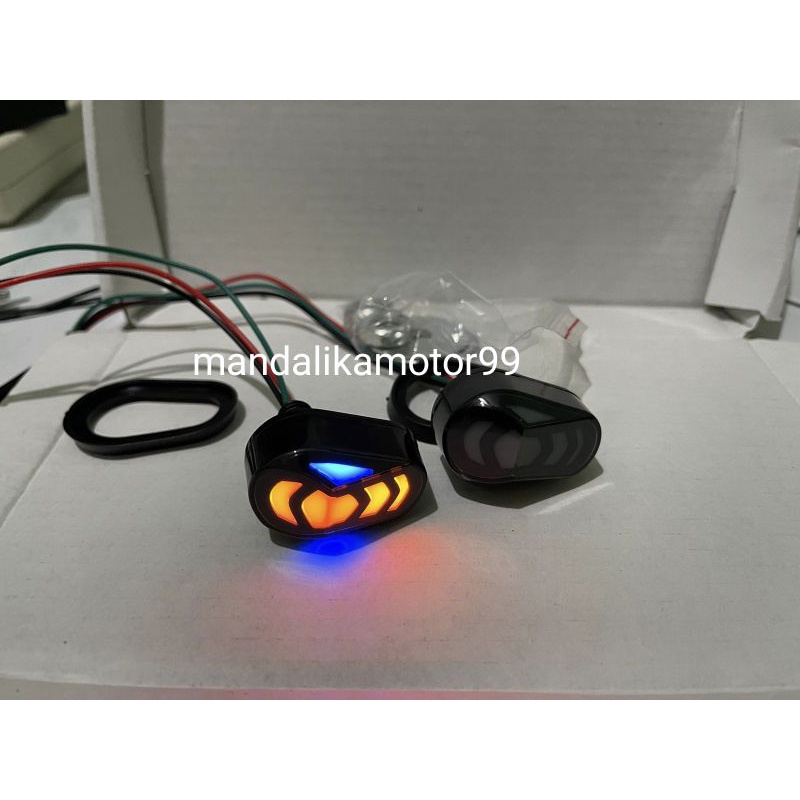 LAMPU SEN TEMPEL SEN TEMPEL LED RUNNING UNIVERSAL R15 R25 GSX BUAT MOTOR FAIRING DLL