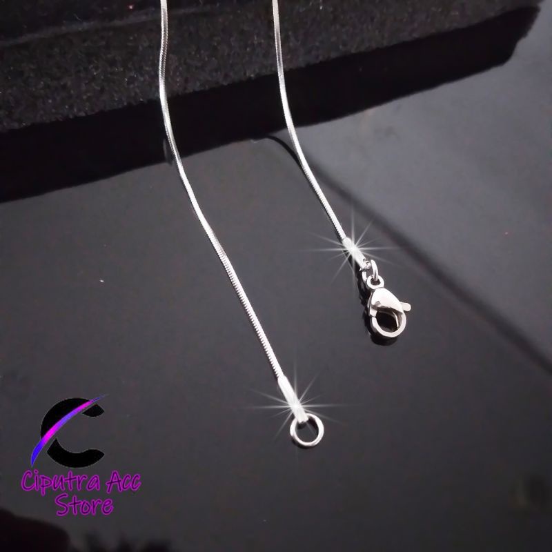 Kalung Silver Rhodium Wanita Liontin Permata cantik