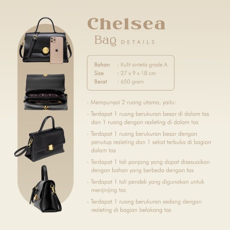 Lengkap Chelsea Bag Jims Honey Tas Selempang Handbag Pesta Kerja Wanita