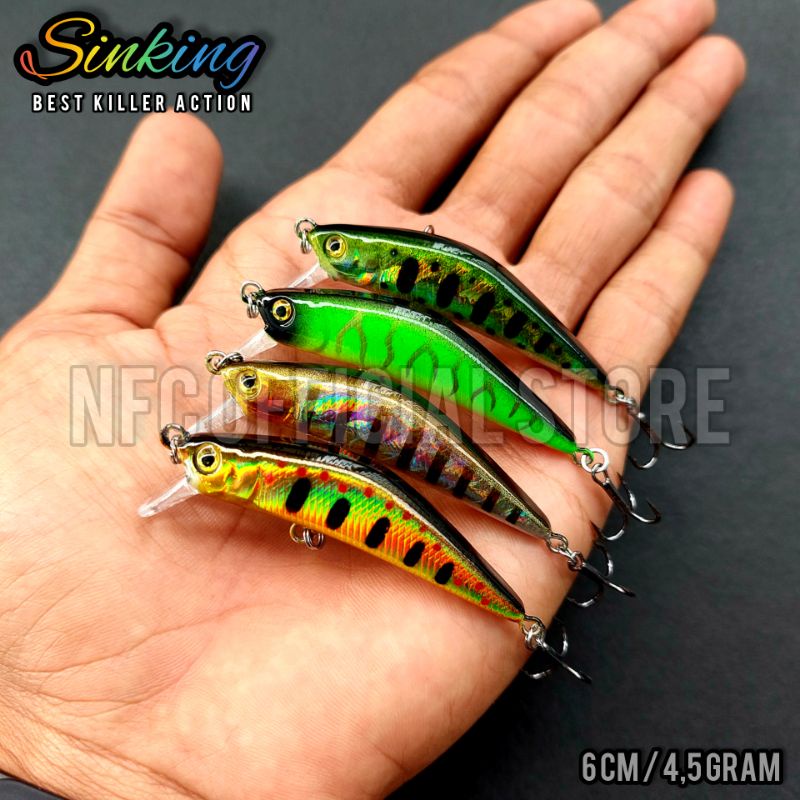 Lure minnow sinking 6 cm 4,5 gram BEST KILLER ACTION