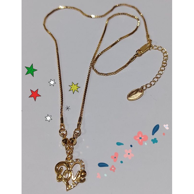 Kalung xuping kalung dewasa love lapis emas gold KL 097