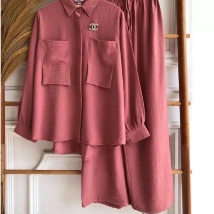 ナ REFINA SET // TENIA SET LD 110 CRINKLE  / SETELAN CRINKLE KANTONG DUA / SETCEL POLOS KANTONG DUA /