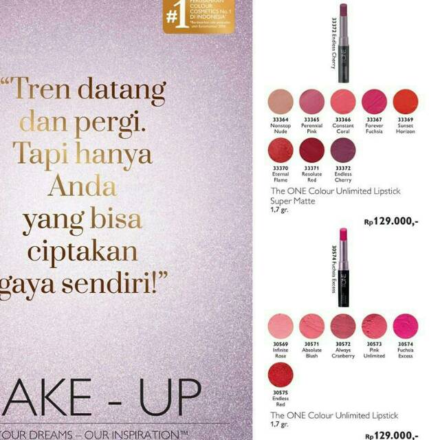 Lipstick murah wanita super matte oriflame
