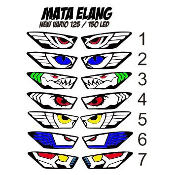 Stiker Lampu Headlamp Mata Elang Vario 125 / 150 new LED