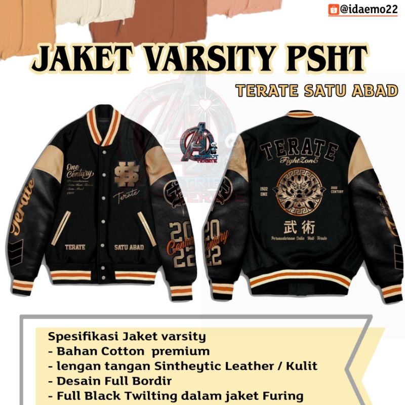 Jaket Varsity Terate 1 abad psht,idaemo22 ,atribut terate bjn