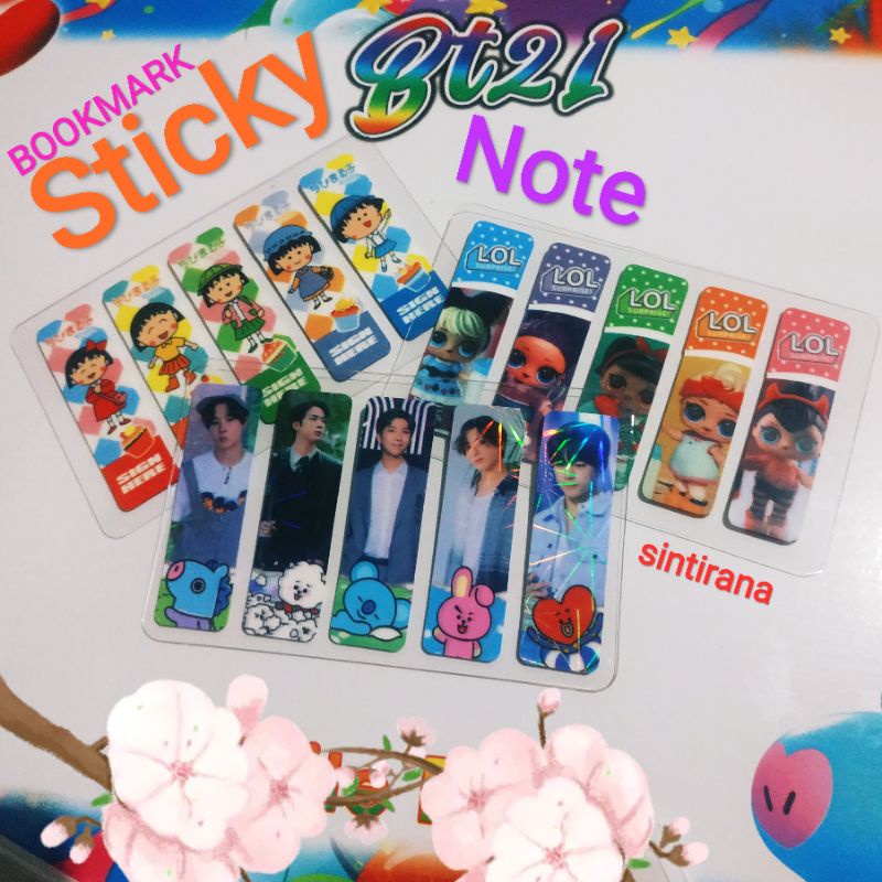 

Sticky Note BT21 Bookmark Pembatas Buku BT21