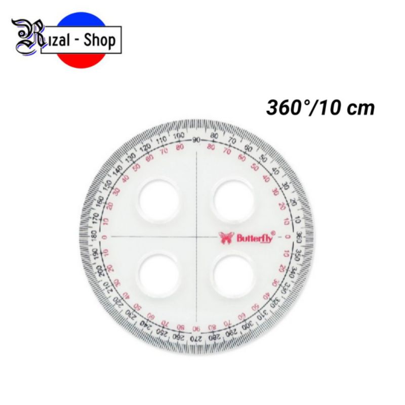 

Busur Derajat 360 / 10 cm Butterfly Circle Lingkaran No.8