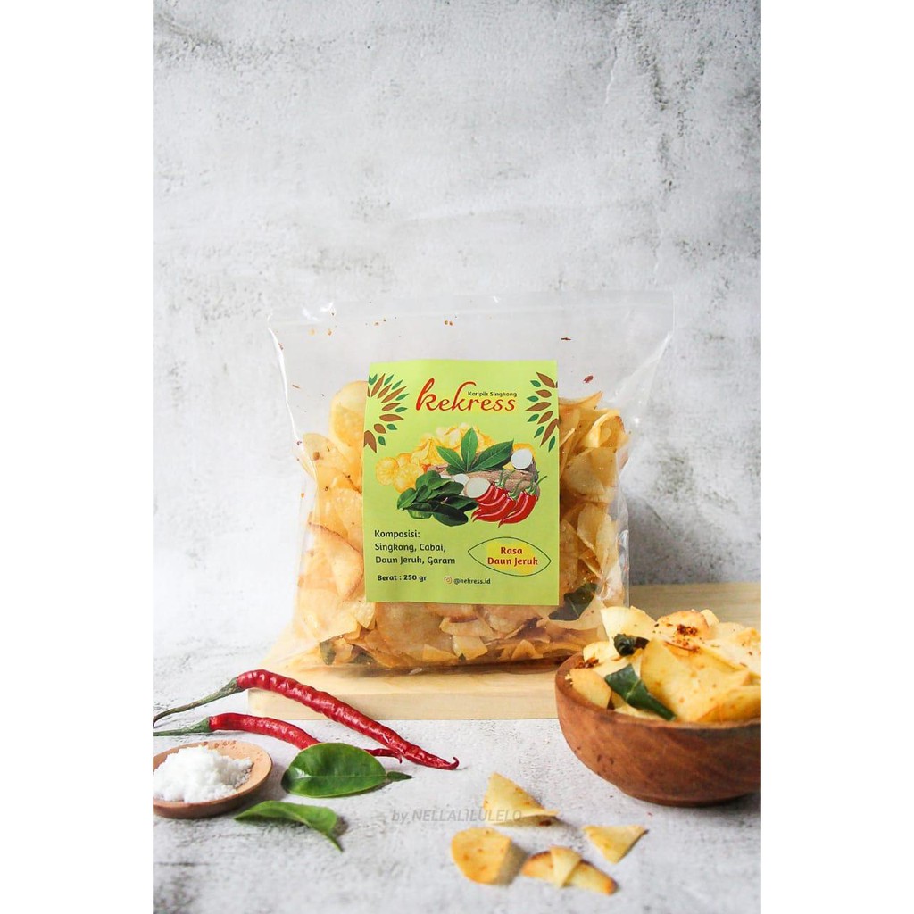 

Keripik Singkong - Cemilan - SNACK - Makanan Ringan - Keripik - WFH - PSBB - Kekress Rasa Daun Jeruk