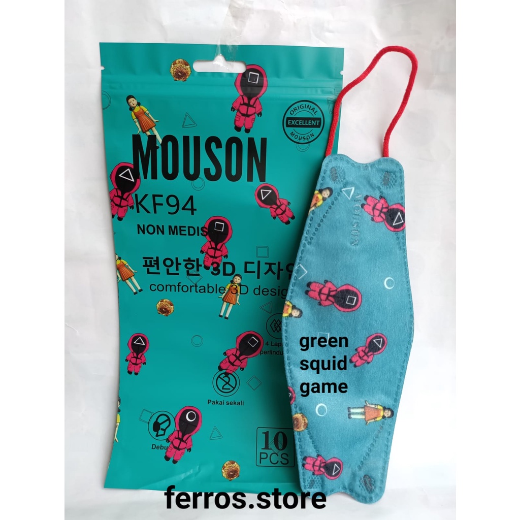 MASKER KF94 MOUSON MOTIF ISI 10 PCS