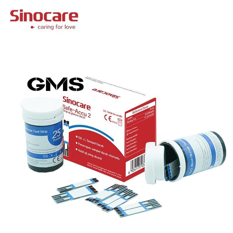 Strip Gula Darah Sinocare Safe Accu 2  isi 50 Strip