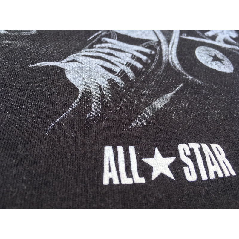 Tshirt Converse ALL STAR cap bordir silver Original second