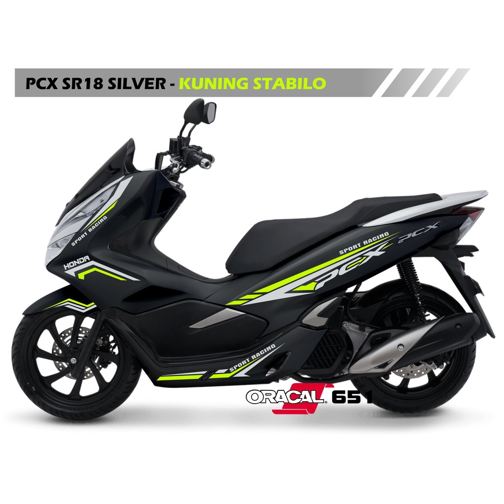 STICKER HONDA PCX 150 HITAM CUTING STRIPING SPORTY