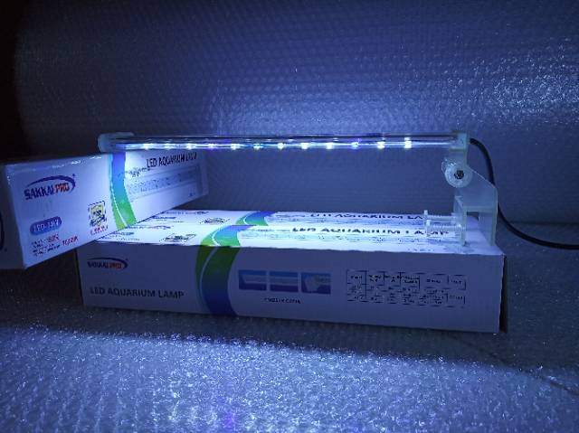 SAKKAI PRO LED-14W 3mode Lampu Aquarium Aquascape Jepit Gantung Crystal