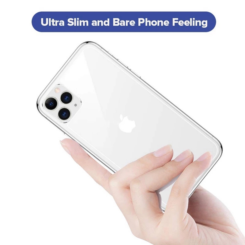 Suit For iPhone 11 12 Mini Pro Max Clear Back Resilient Soft  HD Tempered Glass Film Rear 9H Screen Protector