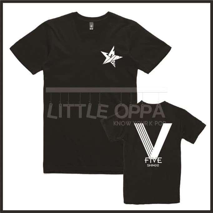 Diskon Kaos T-Shirt Kpop Shinee V Five Premium Cotton Terbaru
