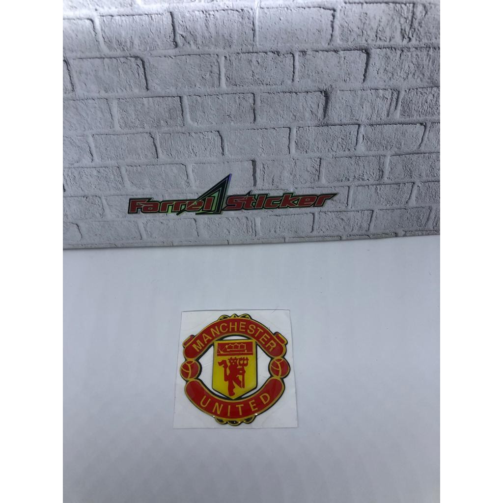 Stiker manchester united sticker mu mini timbul