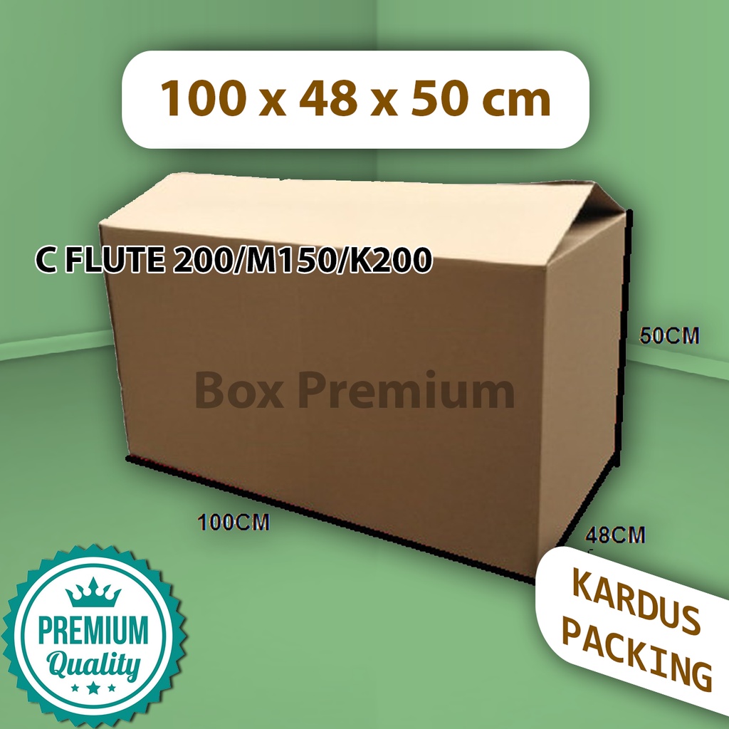 

(MIN ORDER 2 pcs) KARDUS DUS BOX PACKING BESAR CFLUTE 100X48X50 CM PINDAHAN TEBAL KUAT