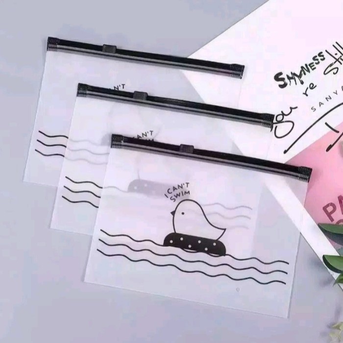

Zipper Bag Motif Burung/Tempat Pensil, Make Up, Jepitan Rambut