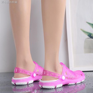  Sandal  Selop  Jelly Crocs  Sol Tebal Anti Slip Untuk Wanita 