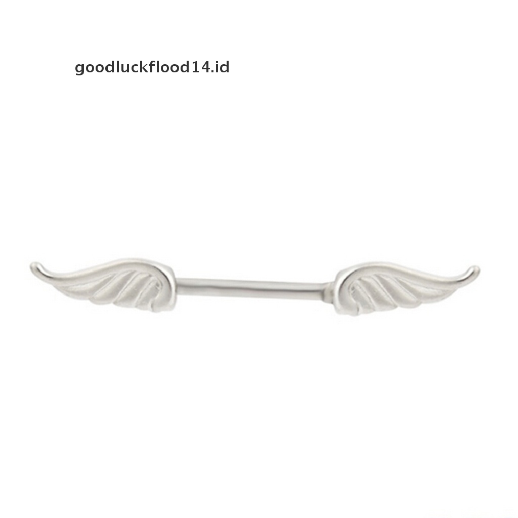 [OOID] New Sexy Angel Wings Feather Body Nipple Bar Barbell Piercing Ring 14G Jewelry ID