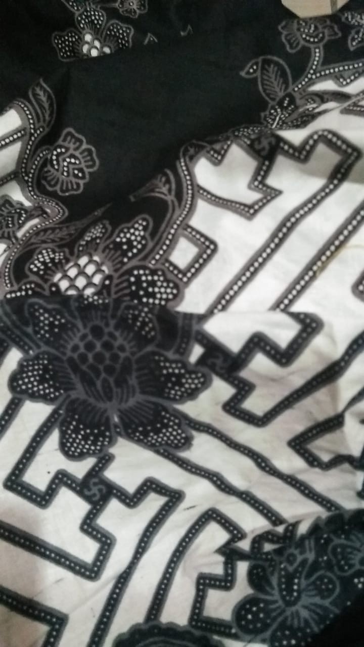 Kemeja Batik Katun Pria, Hem Batik Kerja Kantor Lengan Pendek Motif Acak (hkt001) Batik Alhadi
