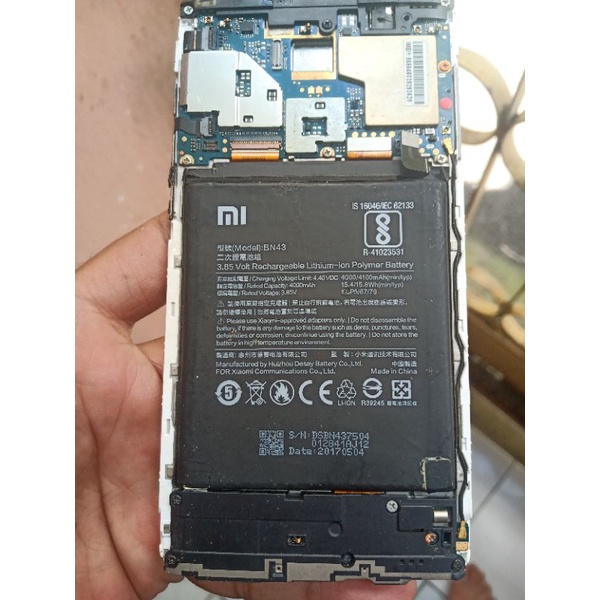 batre batrei baterai batrai Xiaomi Redmi note 4 / note 4x BN 43 original asli copotan