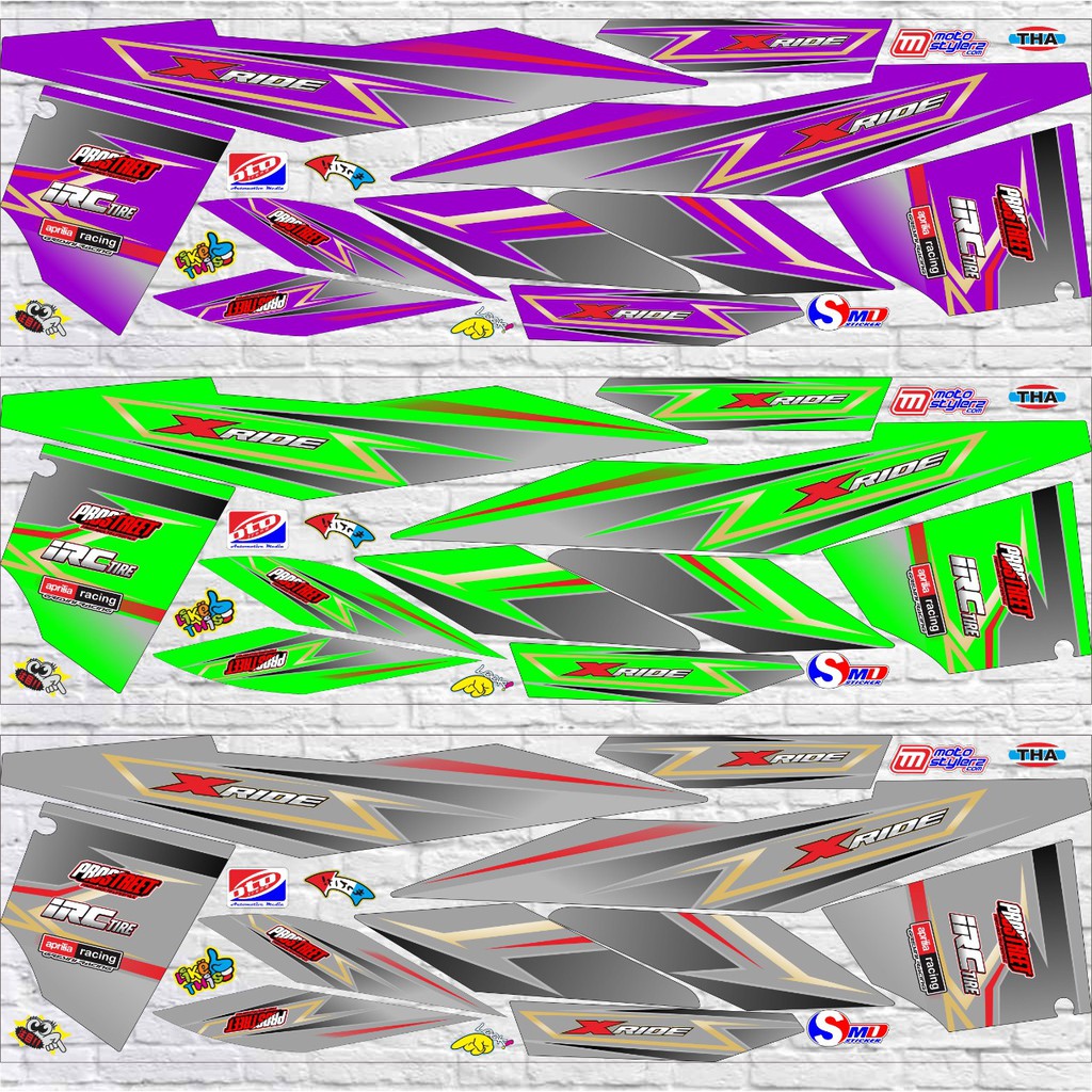 STRIPING VARIASI MOTOR X-RIDE THAILOOK RACING