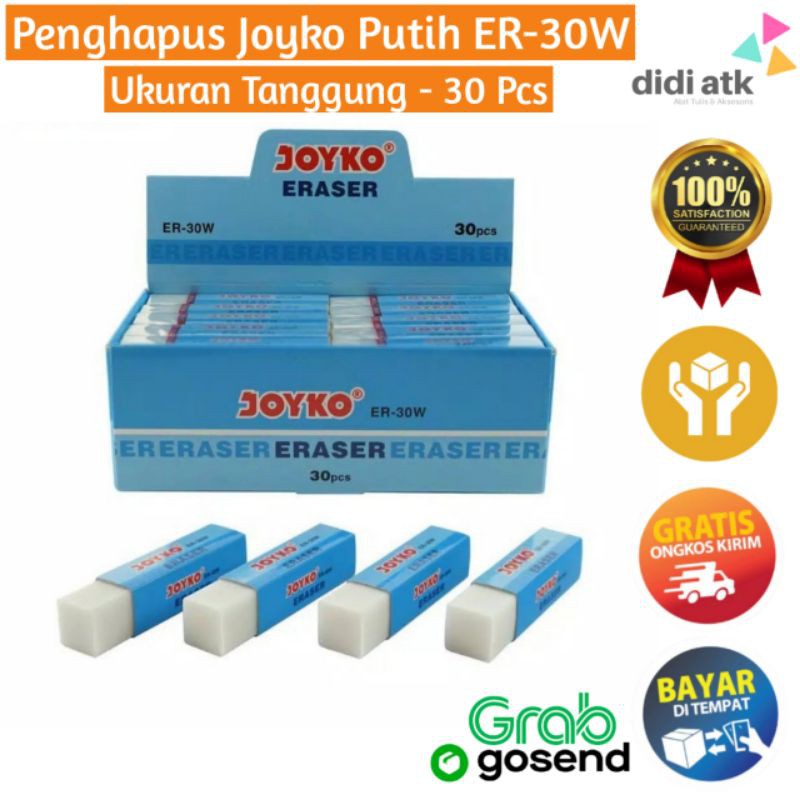 

Penghapus Joyko ER-30W 1 Box 30 Pcs Putih