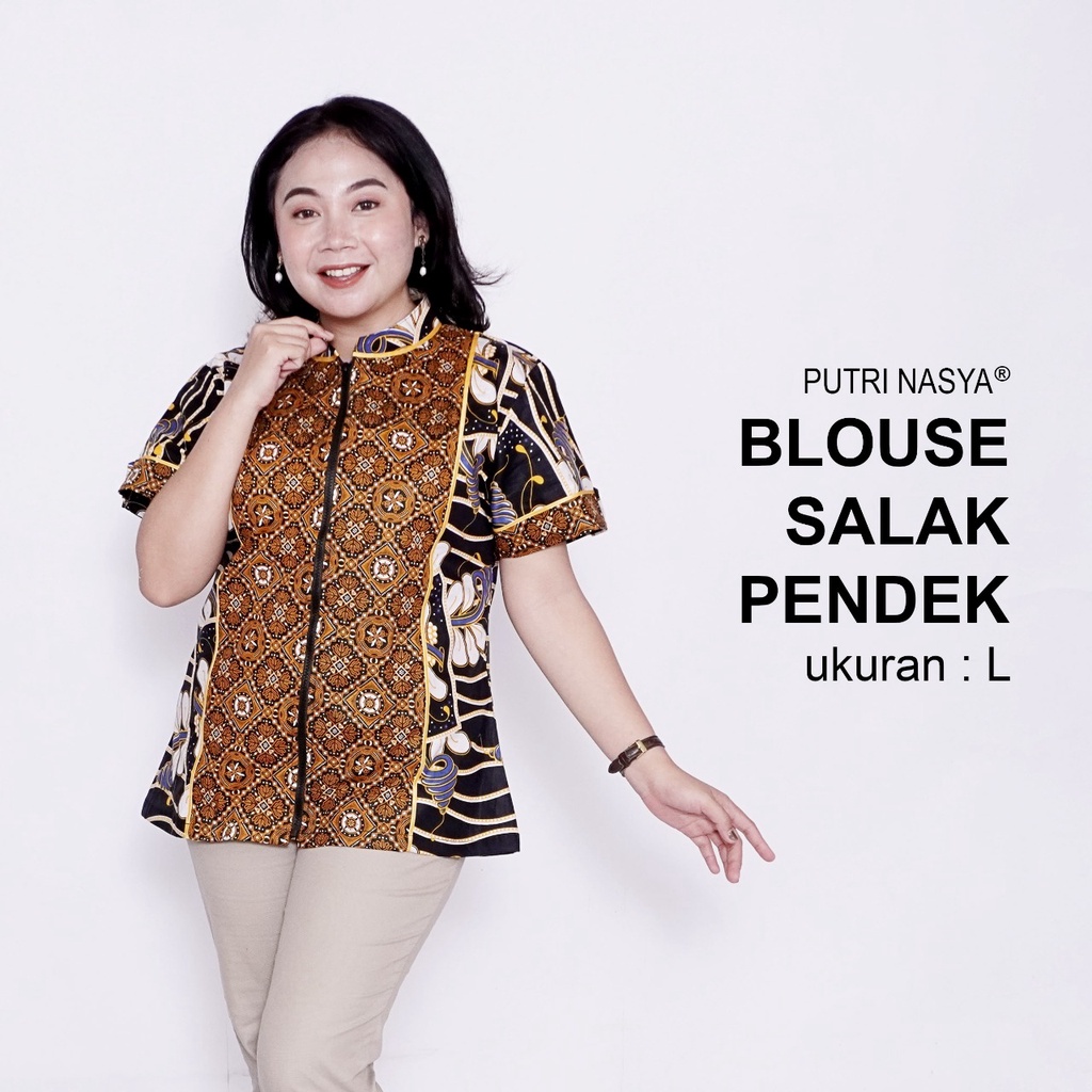 Blouse Batik Big Size Wanita Atasan Batik Jumbo Lengkap S-M-L-XL-2L-3L-4L-5L-6L-7L Model Blus Jumbo Seragam Batik / Atasan Formal Kantor Wanita / Pakaian Batik Kerja Kekinian Trendy Model Terbaru