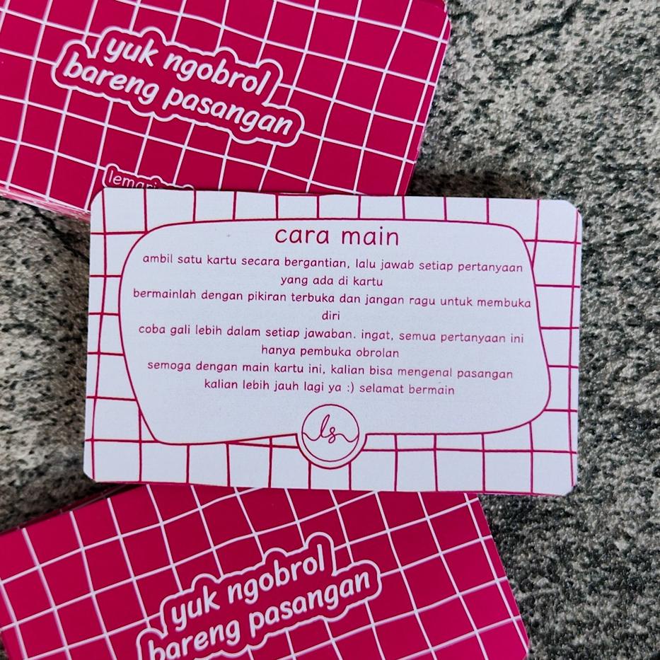 '➹ Lemari Senja - Kartu Permainan - Yuk Ngobrol bareng pasangan - kartu deep talk card game seperti 