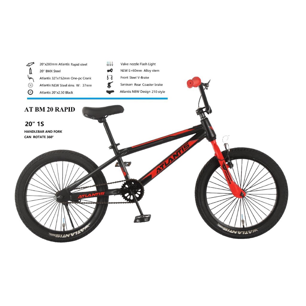 Sepeda Anak BMX 20 Inch ATLANTIS RAPID Bahan Besi New Product 2020 From Atlantis sepeda bmx murah