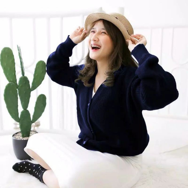Eireen Cardigan Crop Premium | Nacara Outer Kardigan Wanita tipe 7Get Special-Navi