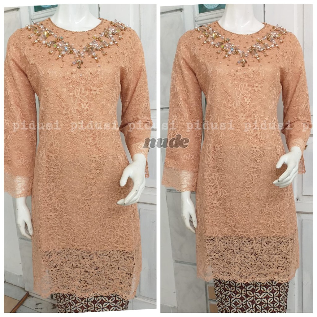 PROMO TUNIK BROKAT PAYET / TUNIK BROKAT PAYET MUTIARA / TUNIK PESTA (ATASAN SAJA)