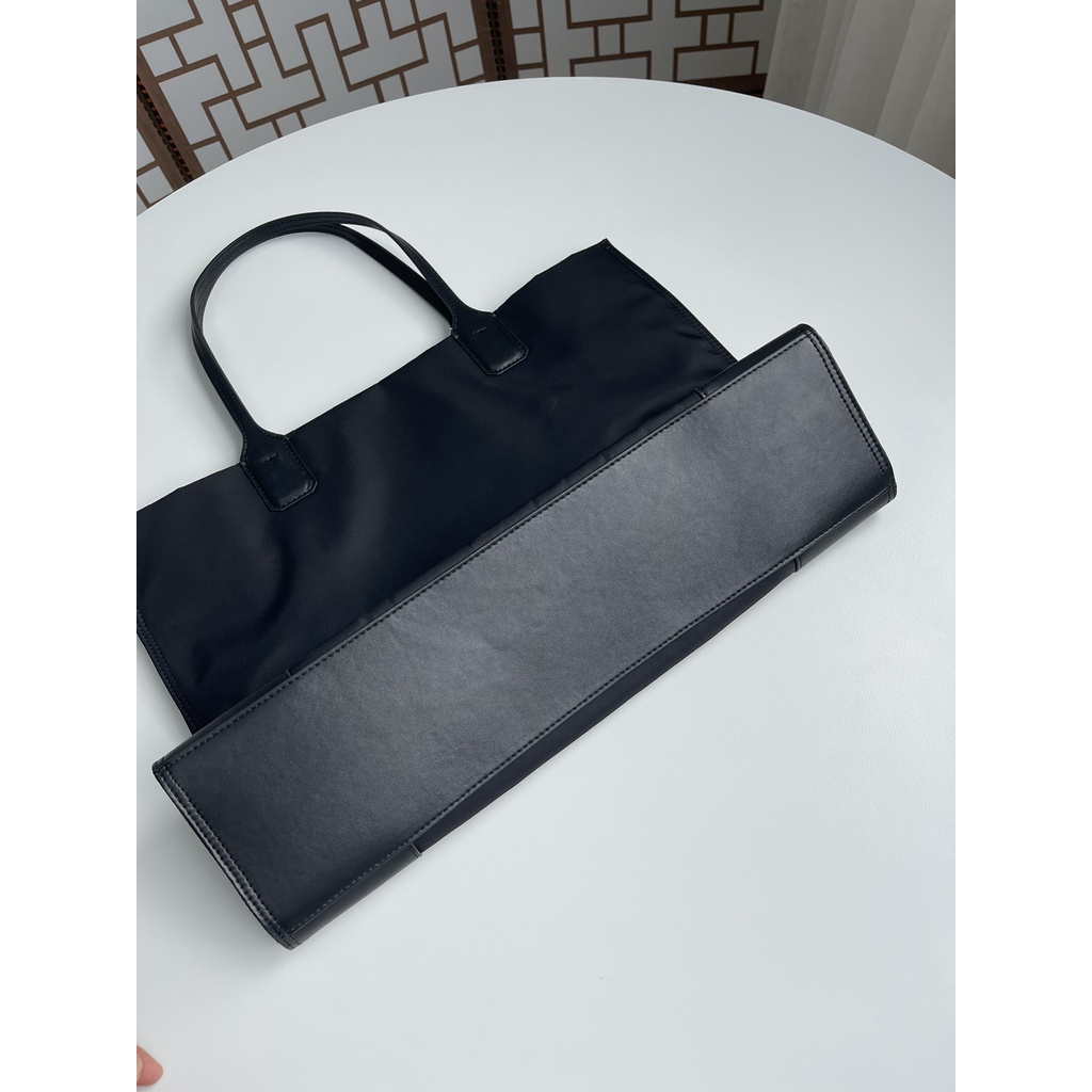 【Instant/Same Day]  80479  80477 Original TB  Waterproof Nylon with Leather Material 34CM  44CM  Women's Shoulder Bag Tote Shopping Bag  nilong