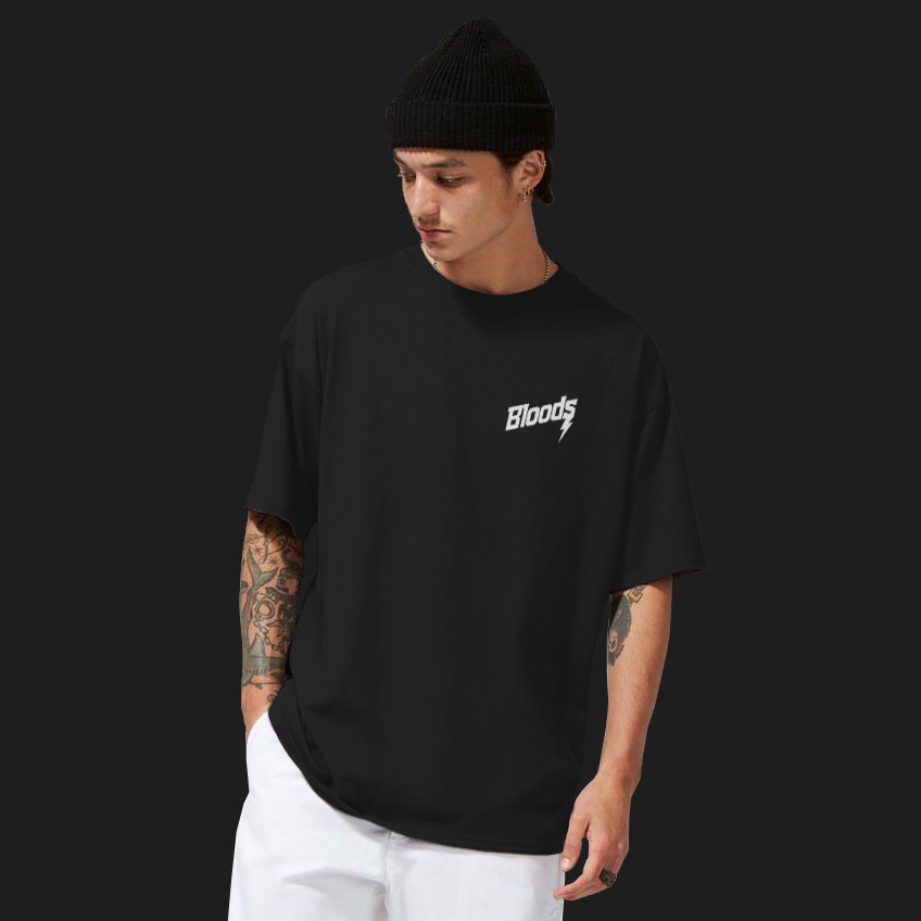 PERSIDENT STORE Kaos Distro BLOODS Pria Wanita S - 3XL