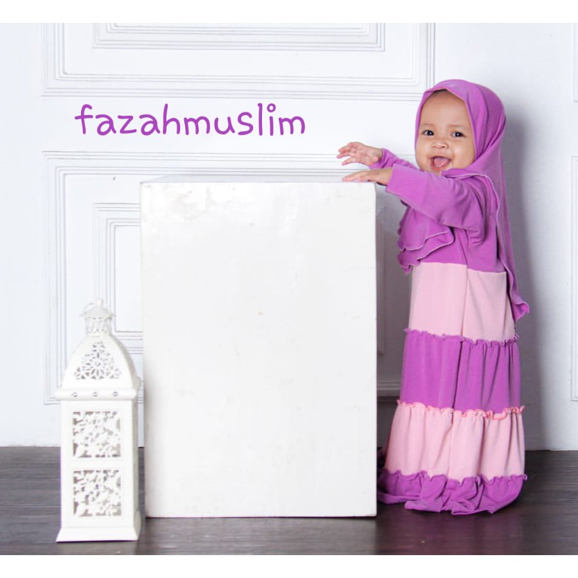 Gamis Anak Bayi/ baju muslim bayi perempuan bahan jersey premium stella