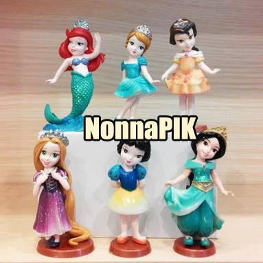 Figure Figurine Pajangan Miniatur DISNEY princess ISI 6 atau isi 8 [ cake toppers ]