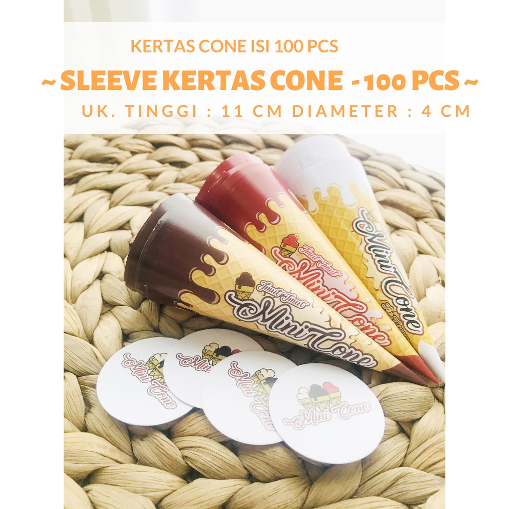 BUNGKUS CONE + TUTUP ES KRIM / USAHA ES KRIM  / KEMASAN CONE MINI KERUPUK