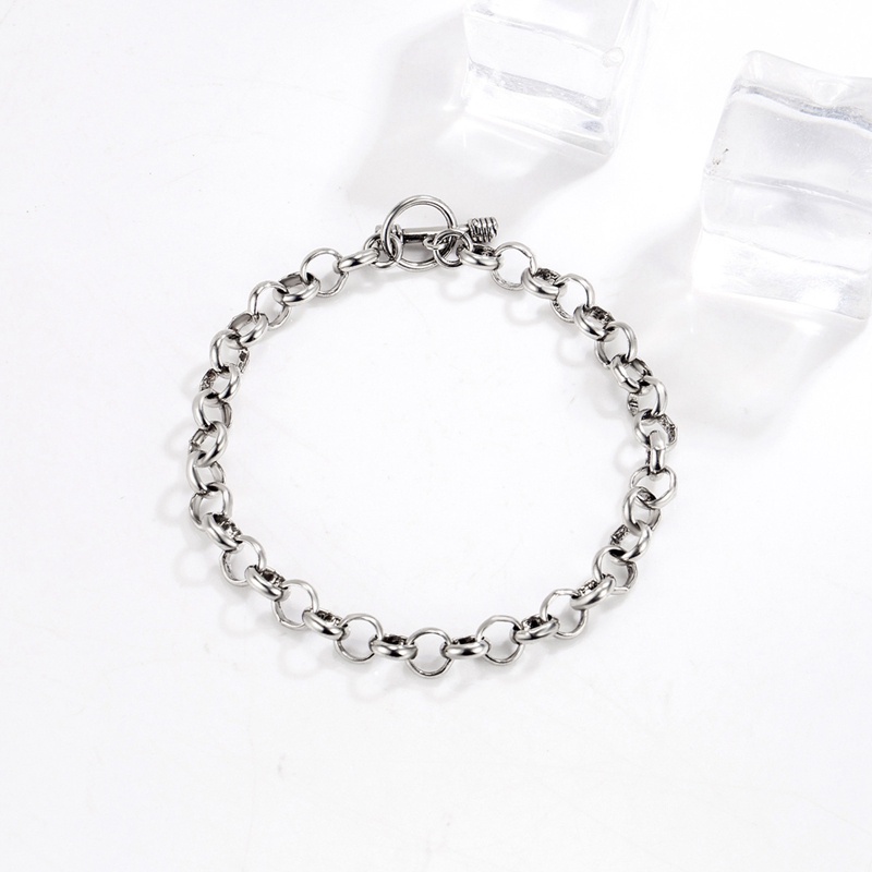 Gelang Rantai Bahan Tembaga Gaya Vintage Untuk Pria