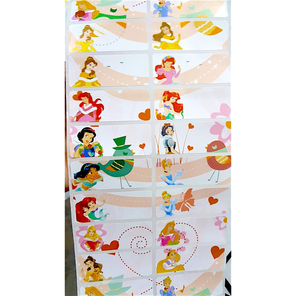 

Label nama anti air stiker waterproof Lovely Princess