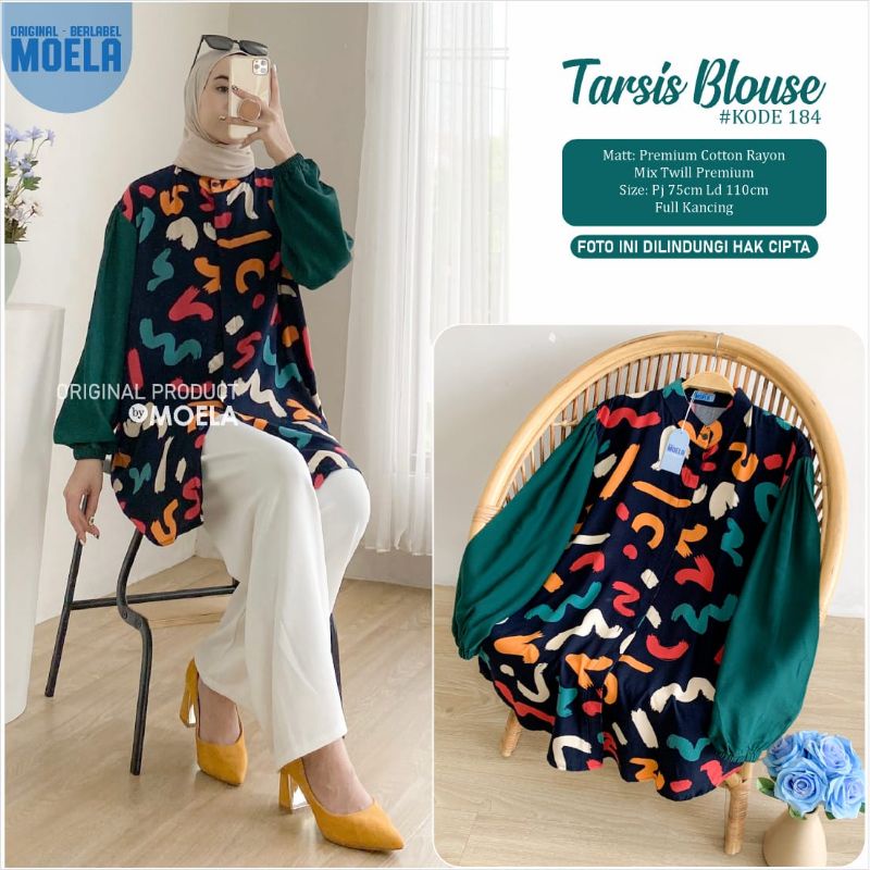 TARSIS BLOUSE LD 110cm // ATASAN WANITA ORIGINAL BERLABEL // BY MOELA-184