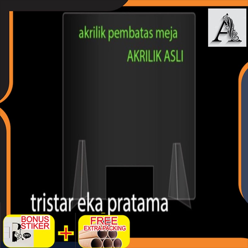 

Terlaris akrilik pembatas atau penyekat ukuran 60cmx60cm 2mm - Tanpa Lubang 2MM