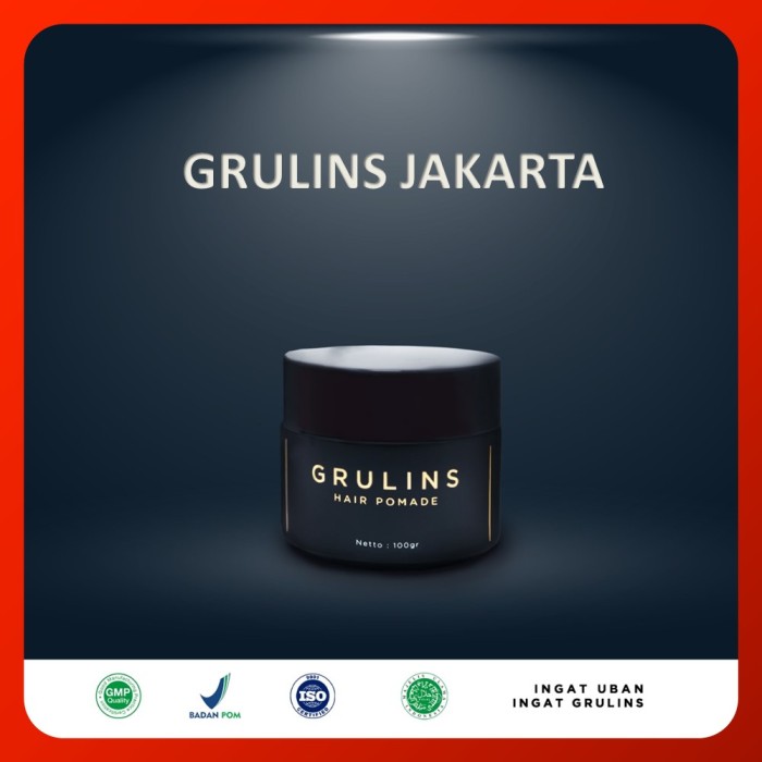 Cream Grulins Pomade Rambut Menghitamkan Uban Dengan Ektrak MinyakUlin